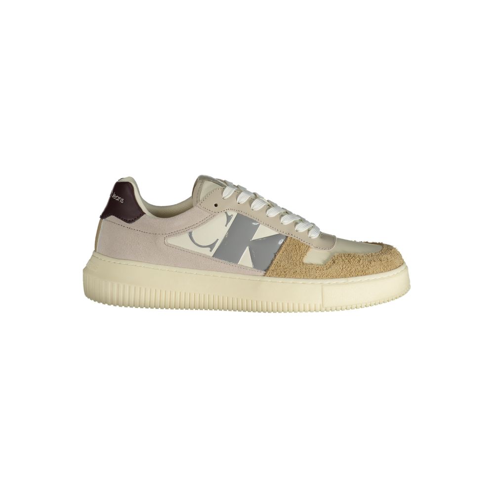 Calvin Klein Beige Polyester Sneaker - Style et Durabilité