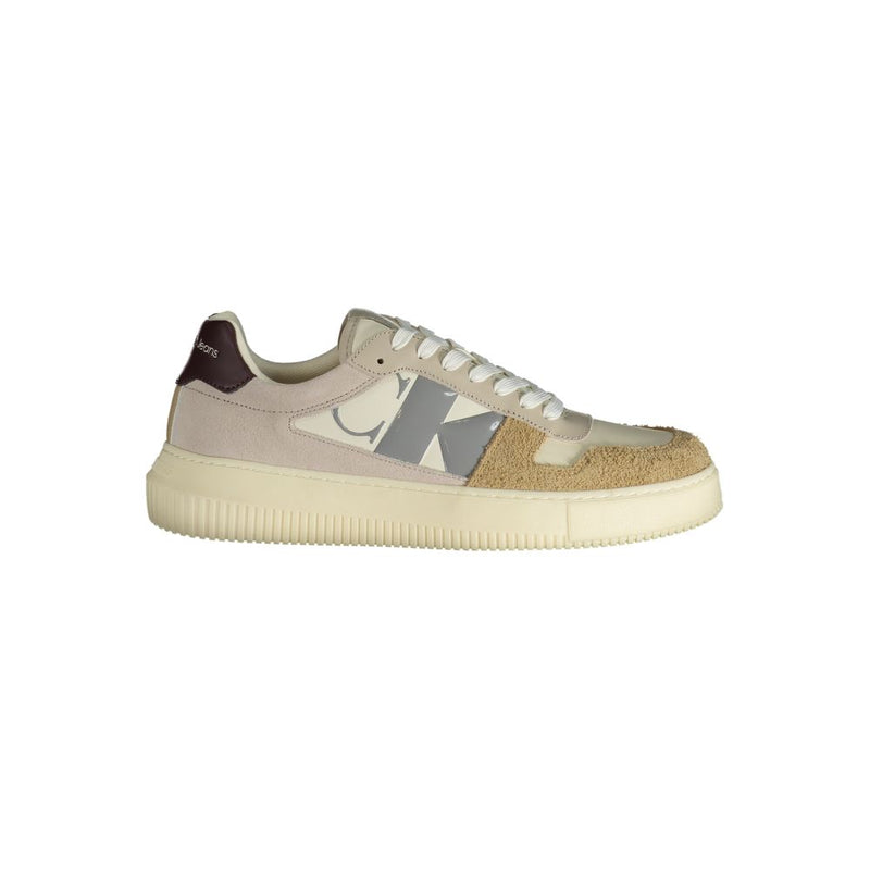 Calvin Klein Beige Polyester Sneaker - Style et Durabilité