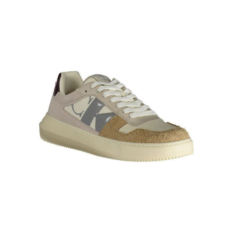 Calvin Klein Beige Polyester Sneaker - Style et Durabilité