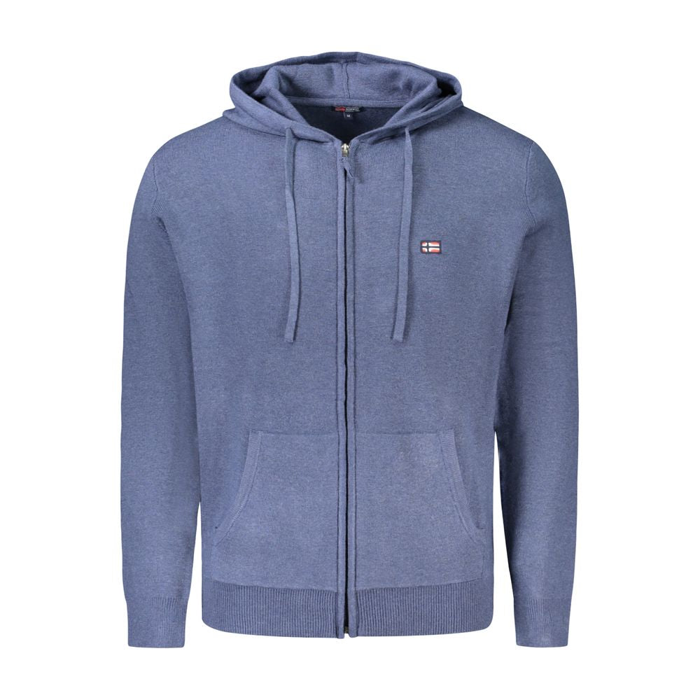Cardigan homme en polyamide bleu, Norvège 1963
