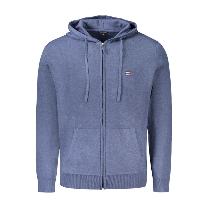 Cardigan homme en polyamide bleu, Norvège 1963