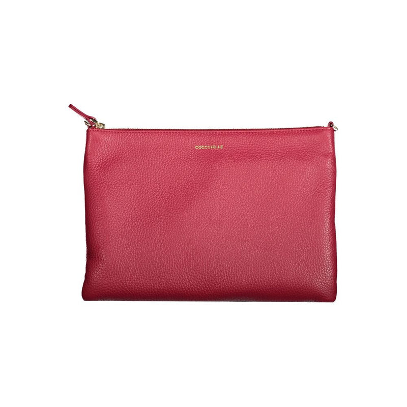 Coccinelle Red Leather Handbag - Élégant et Polyvalent