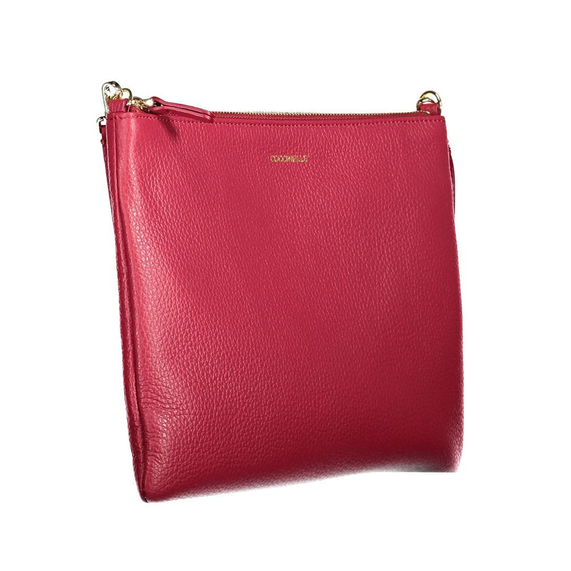 Coccinelle Red Leather Handbag - Élégant et Polyvalent