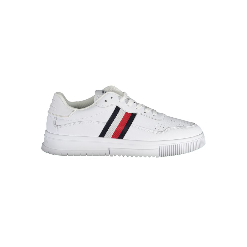 Tommy Hilfiger White Leather Men Sneaker - Élégance et Confort
