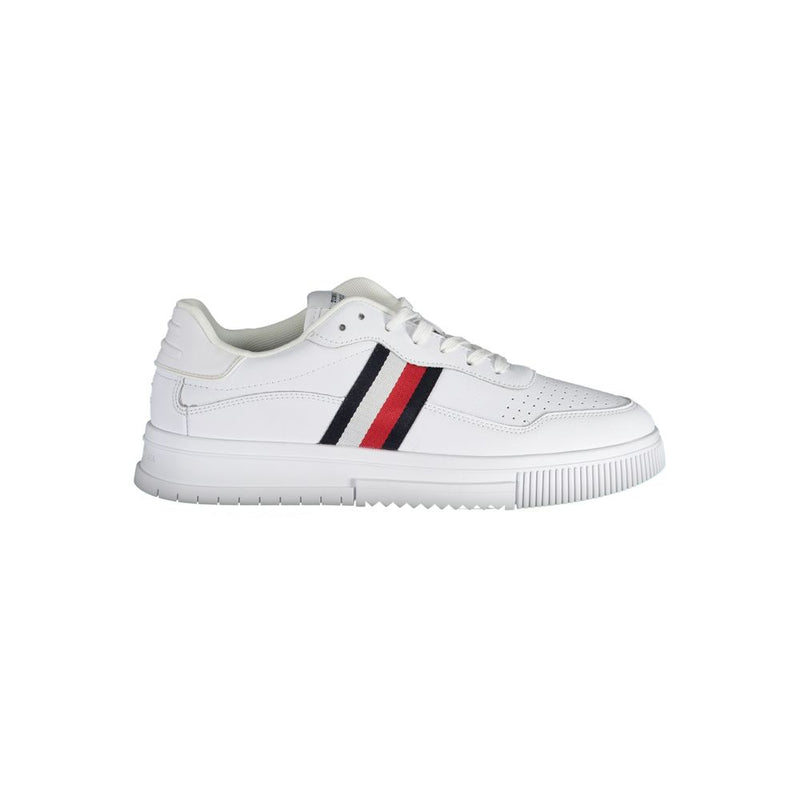 Tommy Hilfiger White Leather Men Sneaker - Élégance et Confort