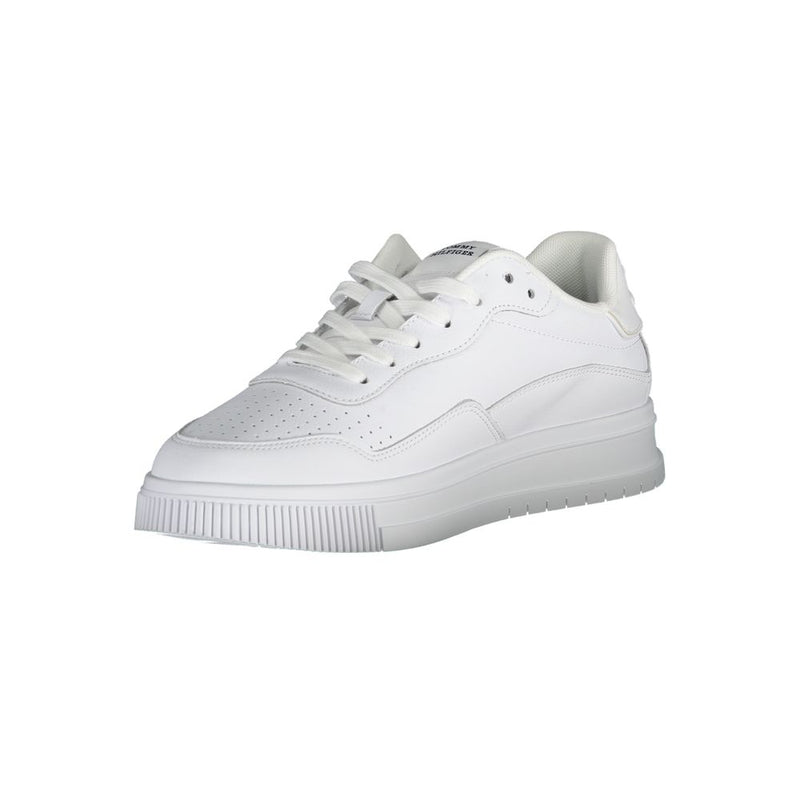 Tommy Hilfiger White Leather Men Sneaker - Élégance et Confort