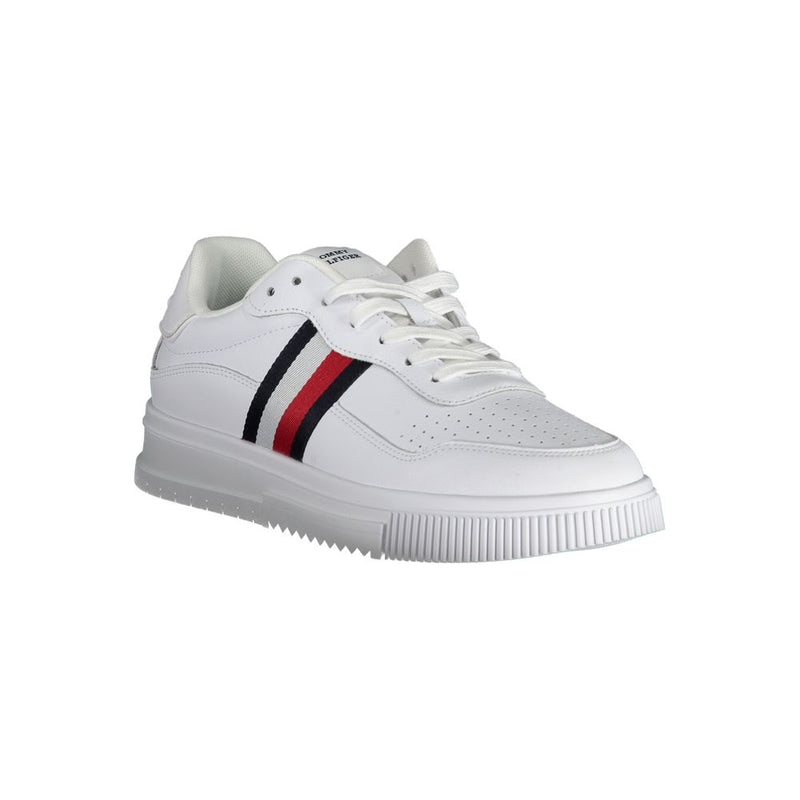 Tommy Hilfiger White Leather Men Sneaker - Élégance et Confort