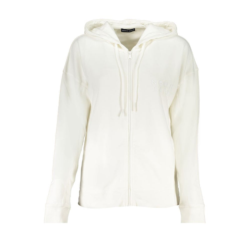 North Sails White Cotton Women Sweater - Sustainable Luxury