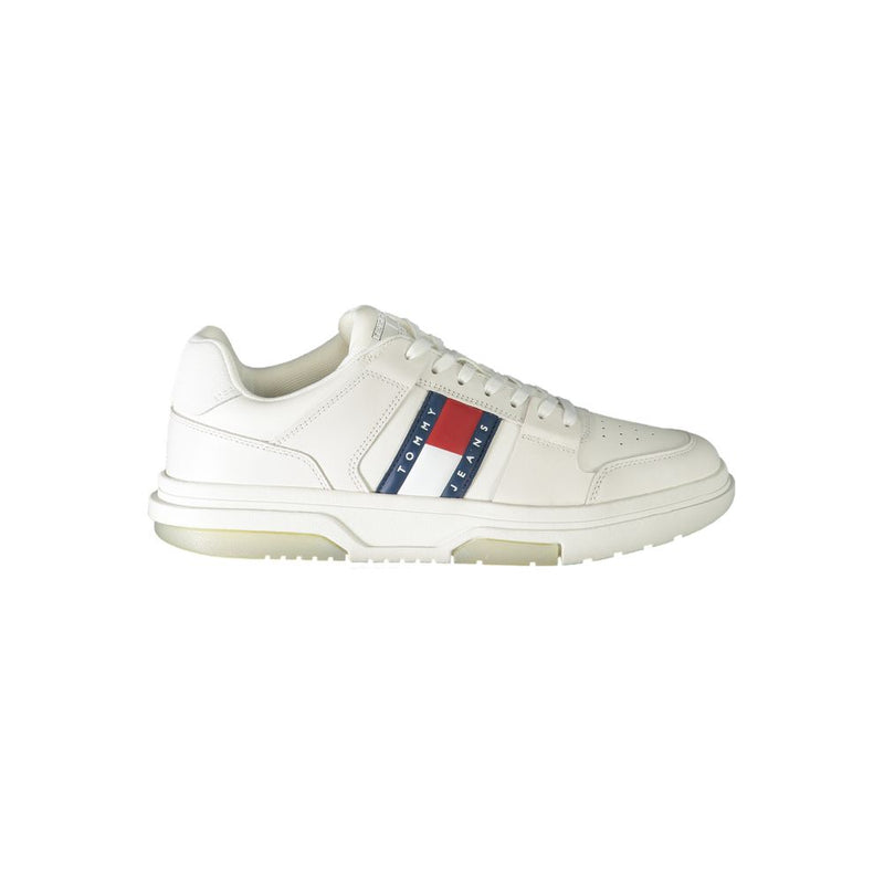 Tommy Hilfiger White Leather Men Sneaker - Élégance et Confort