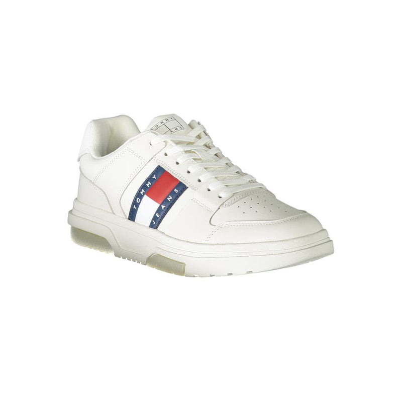 Tommy Hilfiger White Leather Men Sneaker - Élégance et Confort