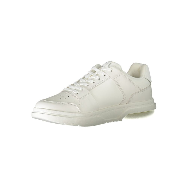 Tommy Hilfiger White Leather Men Sneaker - Élégance et Confort