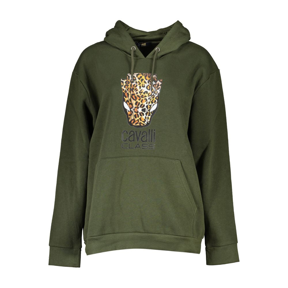 Cavalli Class Verde Sweatshirt pour Femme en Polyester