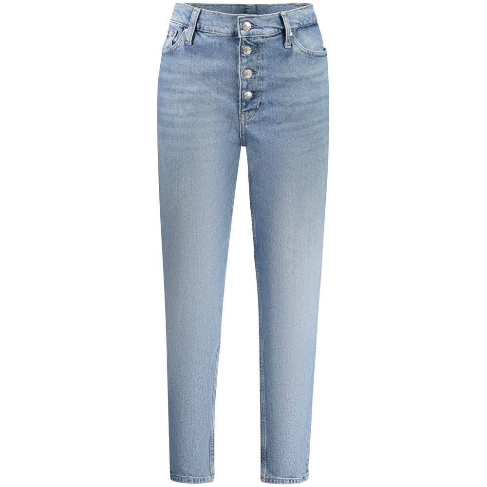 Calvin Klein Blue Cotton Women Jean - MOM Jeans