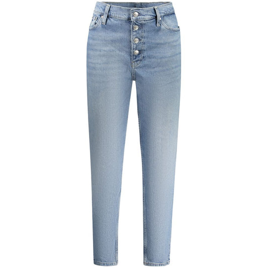 Calvin Klein Blue Cotton Women Jean - MOM Jeans