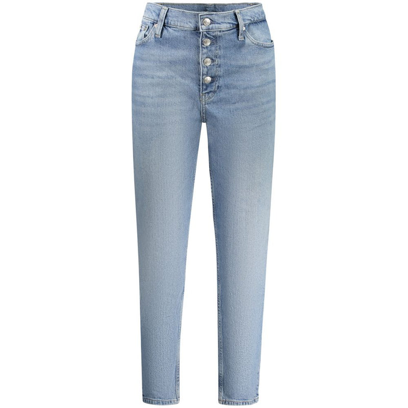 Calvin Klein Blue Cotton Women Jean - MOM Jeans