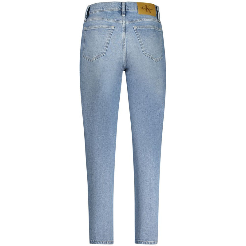 Calvin Klein Blue Cotton Women Jean - MOM Jeans
