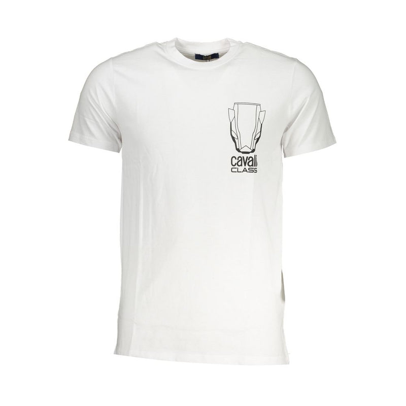 Wit katoenen T-shirt van Cavalli Class