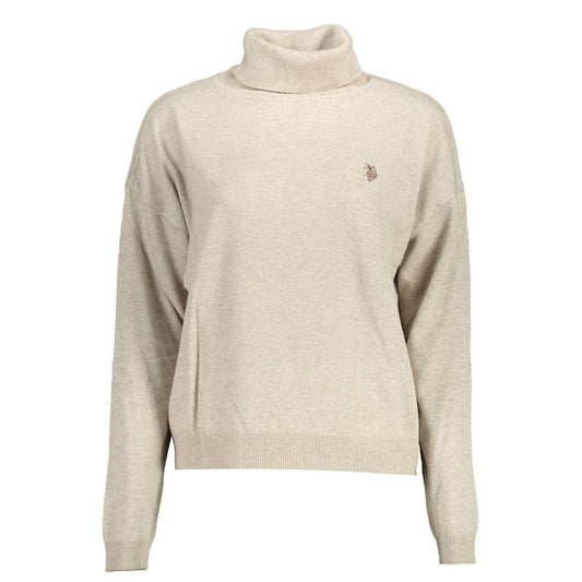 Pull en laine beige pour femme, US POLO ASSN.