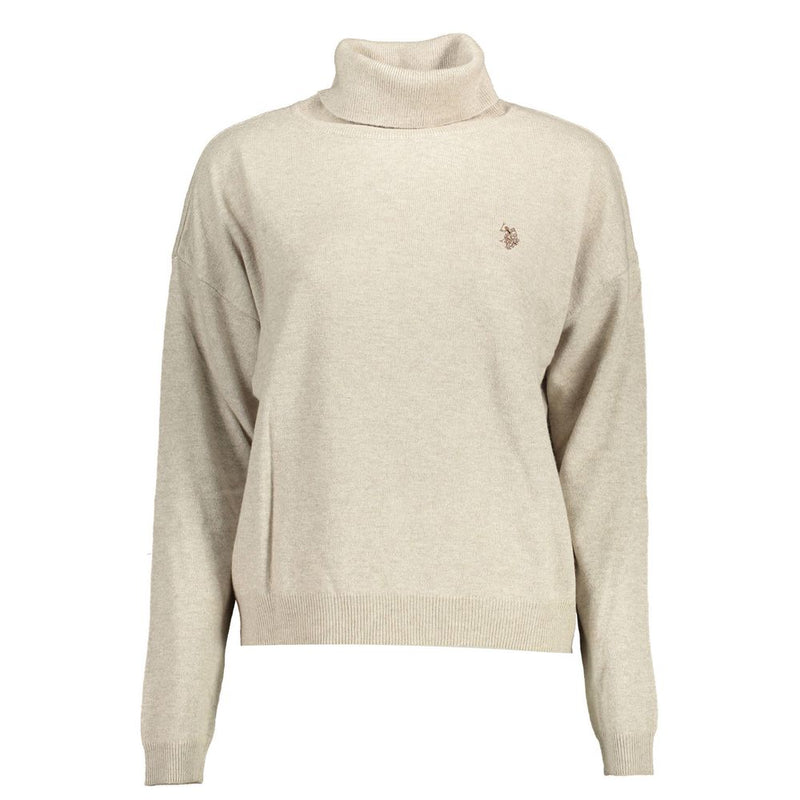 U.S. POLO ASSN. Beige Wool Women Sweater - Timeless Elegance