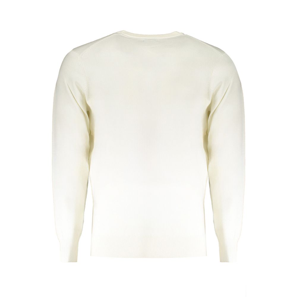Pull en laine blanche pour homme, Norvège 1963