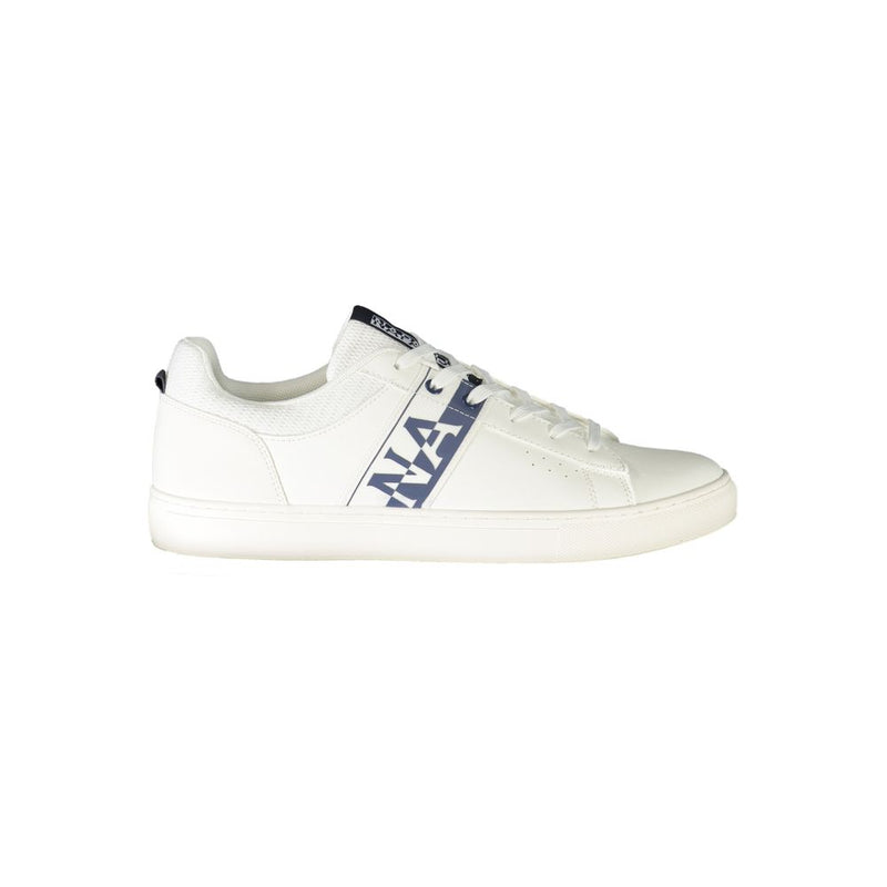 Napapijri White Leather Men Sneaker - Stylish & Comfortable