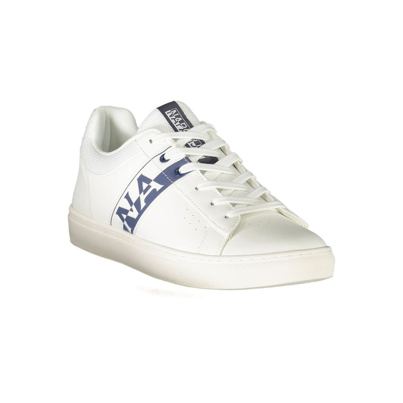 Napapijri White Leather Men Sneaker - Stylish & Comfortable