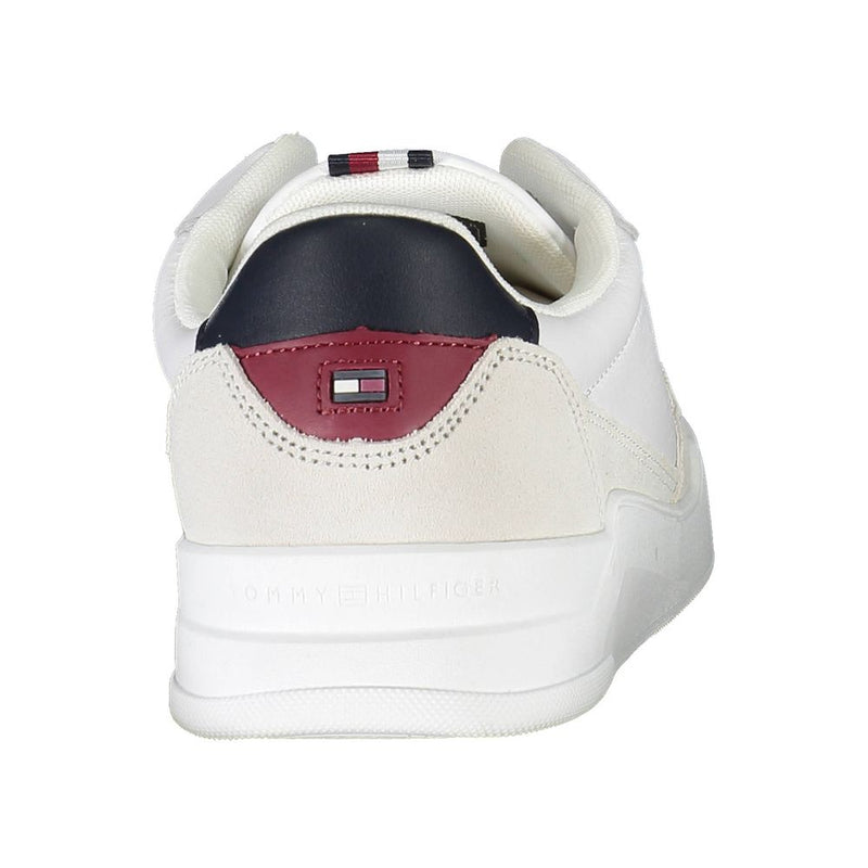Tommy Hilfiger White Polyester Men Sneaker - Sustainable Style