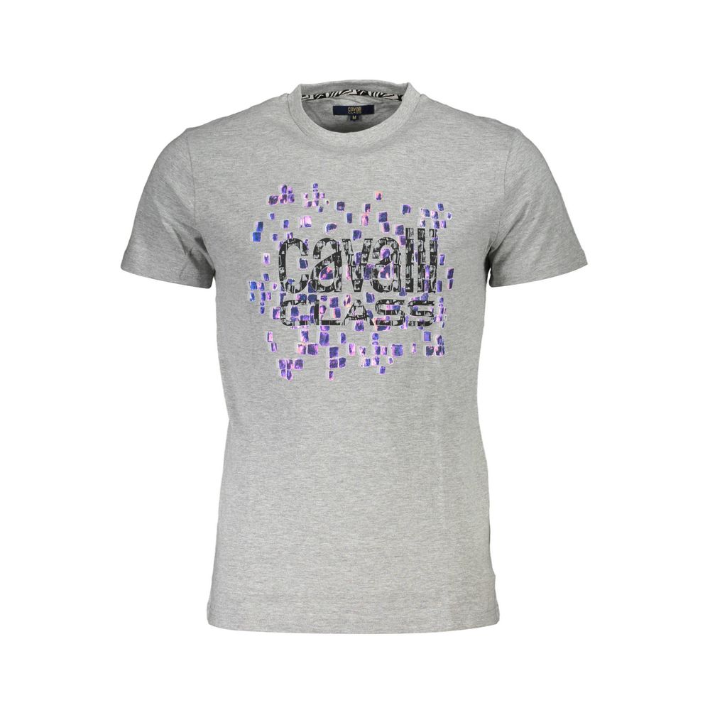 T-shirt homme en coton brun Cavalli Class