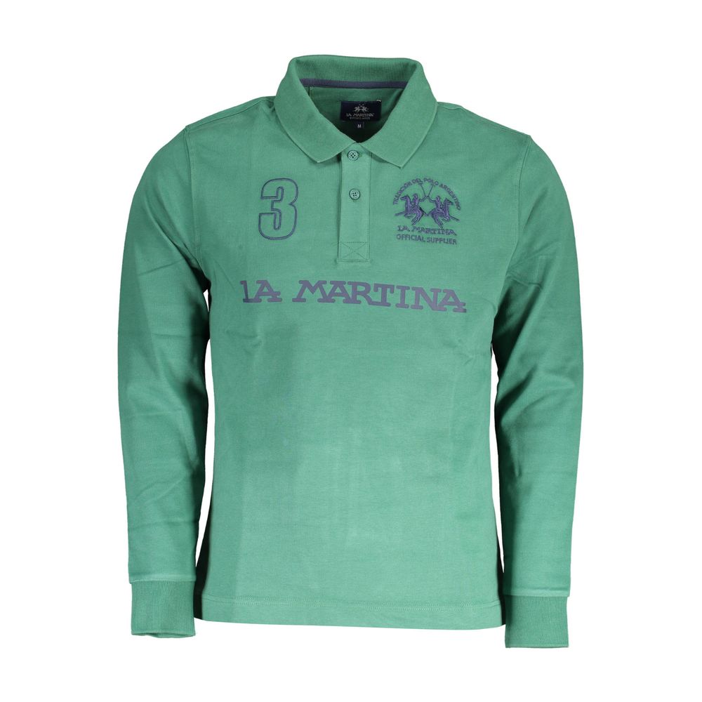 La Martina Polo Shirt en Coton Vert pour Homme