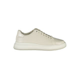 Calvin Klein Beige Leather Women Sneaker - Élégant et Confortable