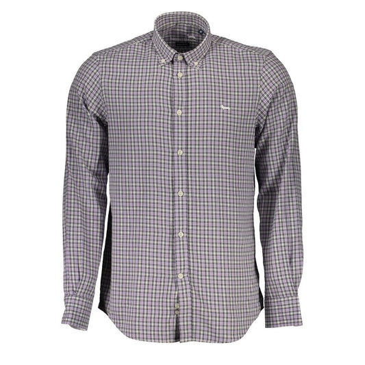 Harmont &amp; Blaine paars katoenen herenshirt