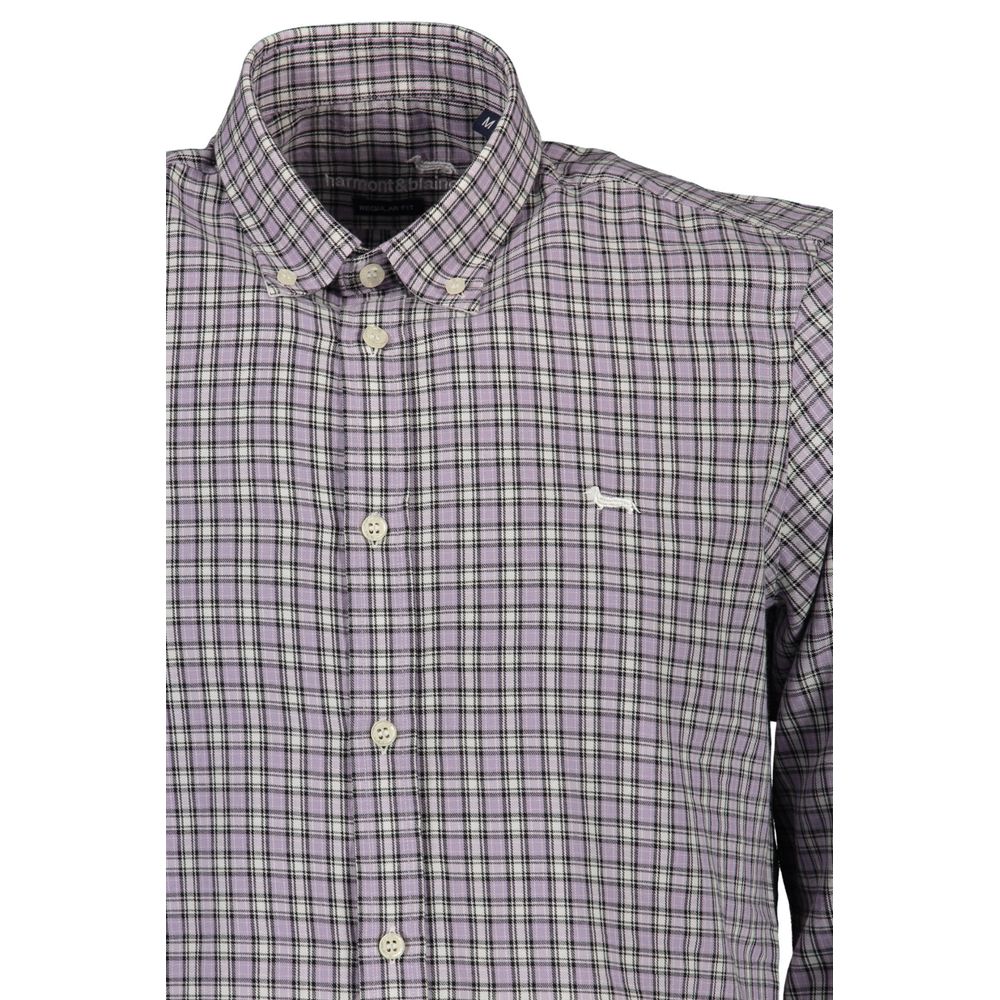 Chemise homme en coton violet Harmont &amp; Blaine