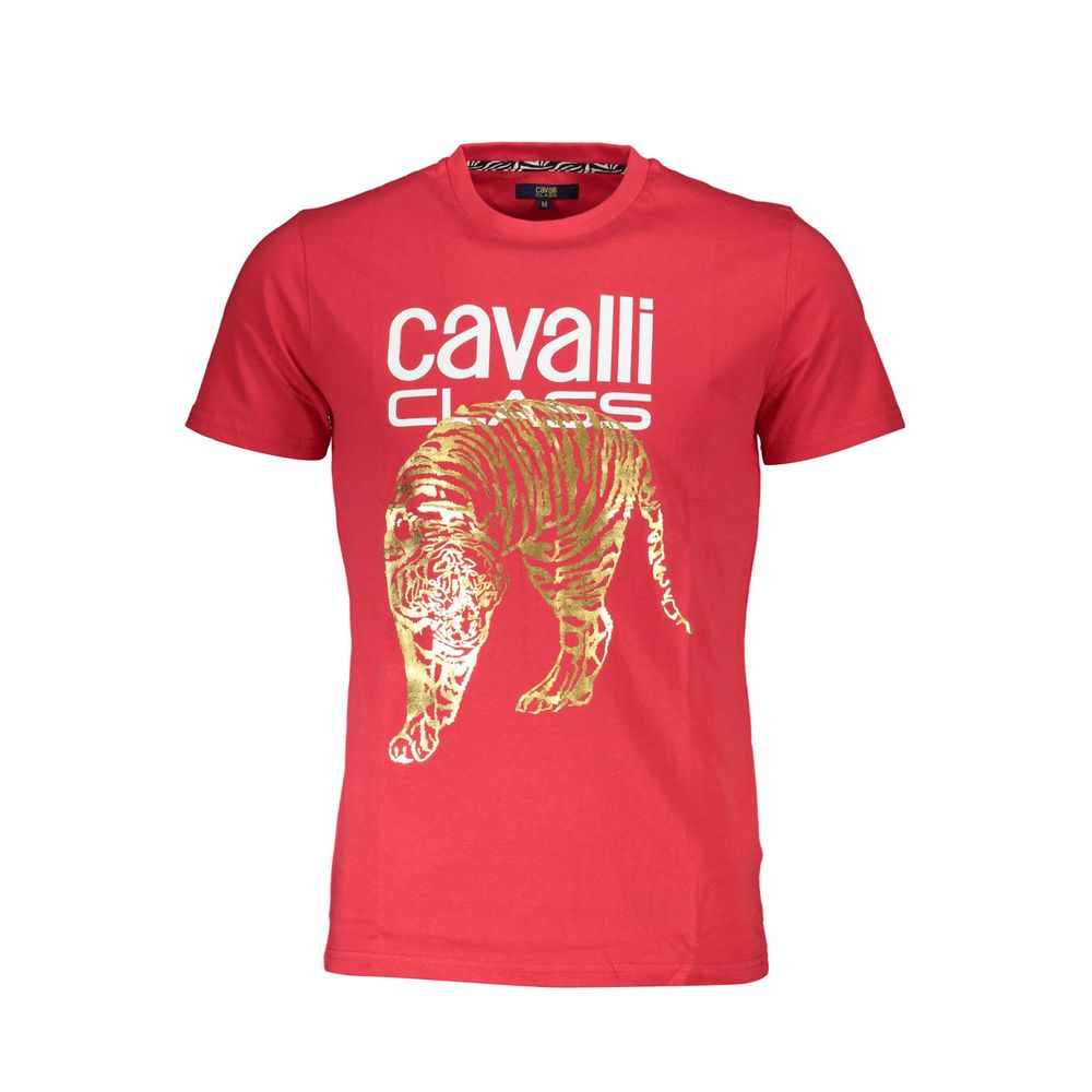 Cavalli Class Rood Katoenen Heren T-Shirt