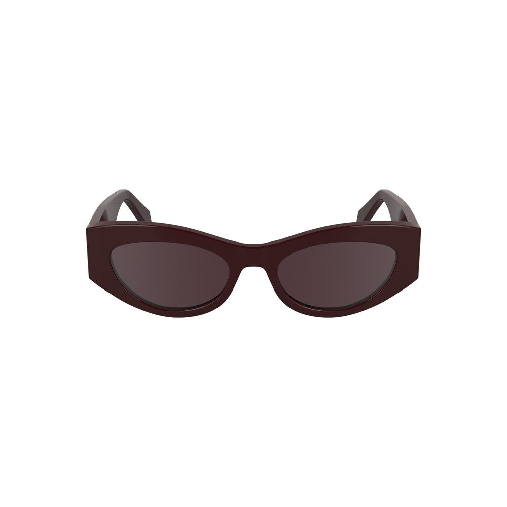 Calvin Klein Red Acetate Women Cat Eye Sunglasses