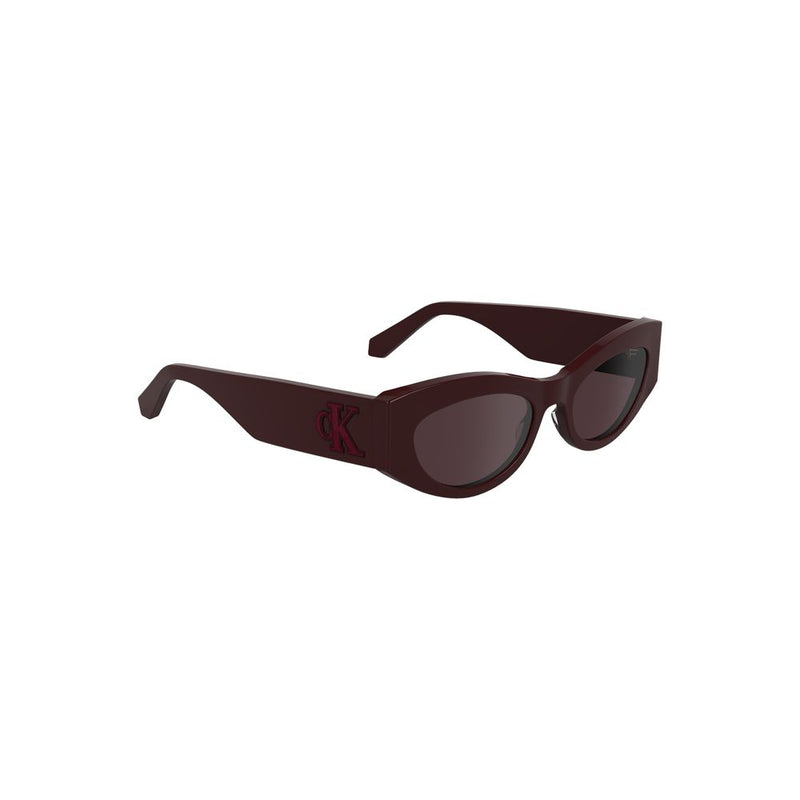 Lunettes de soleil femme Cat Eye rouges en acétate Calvin Klein