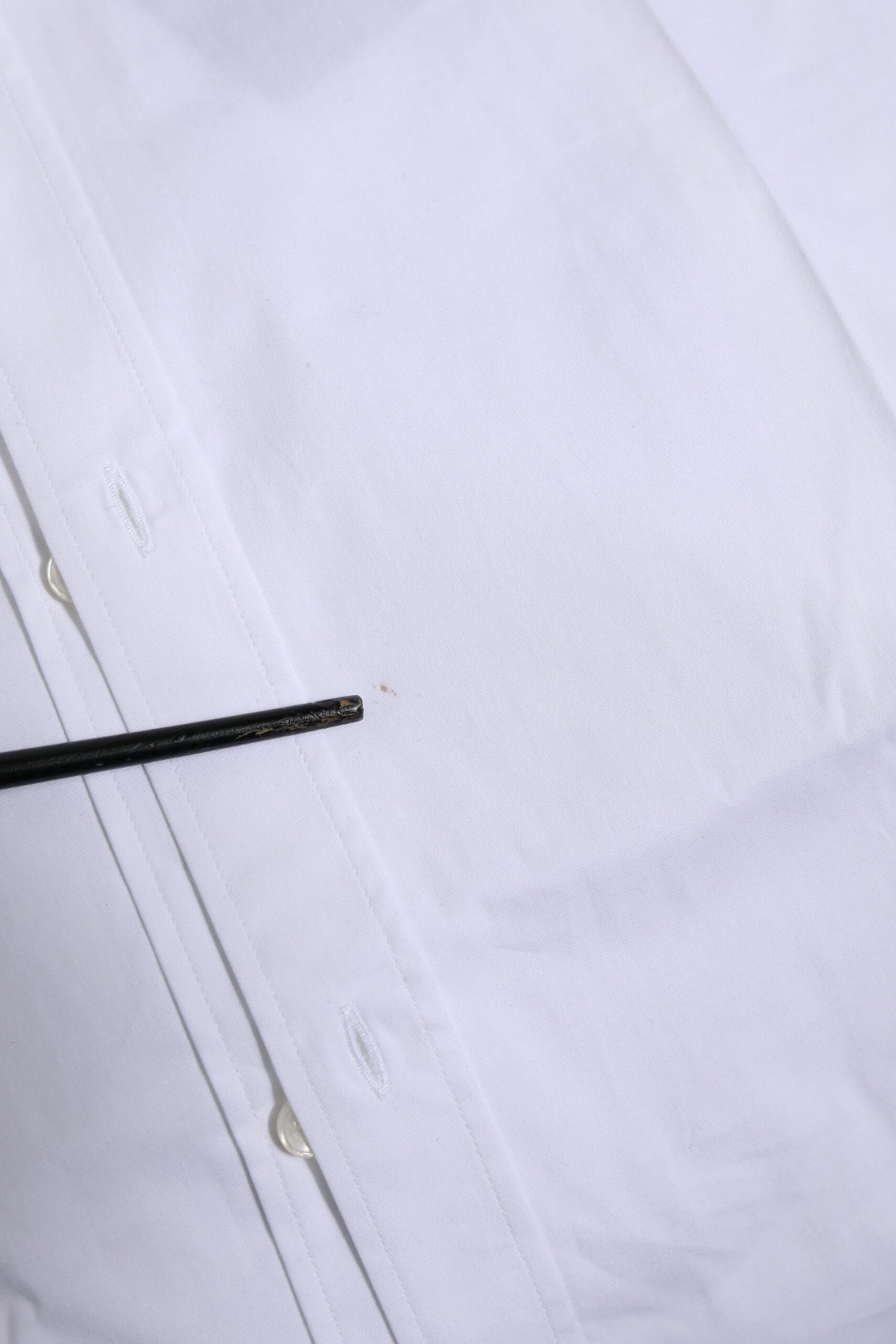 Chemise habillée à manches longues en coton blanc doré de Dolce & Gabbana