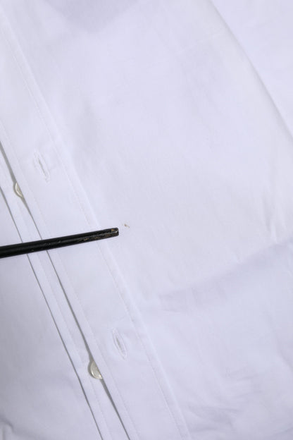 Chemise habillée à manches longues en coton blanc doré de Dolce & Gabbana