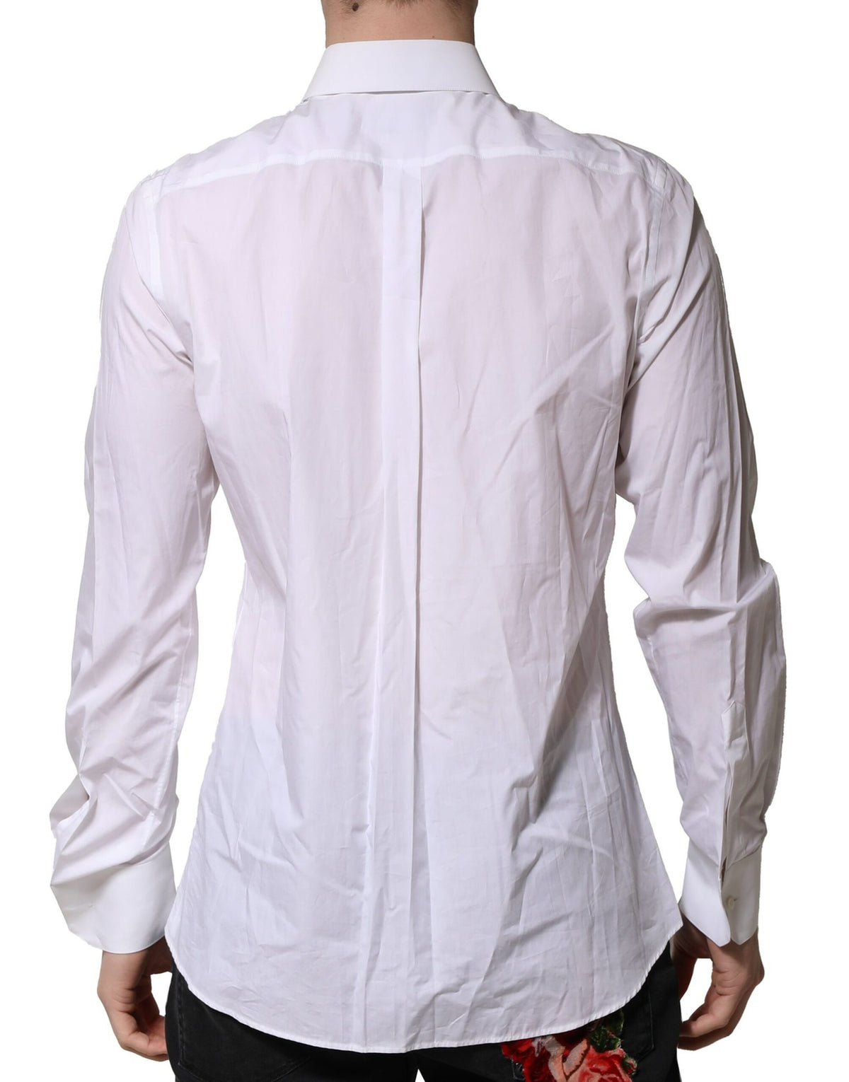 Chemise habillée à manches longues MARTINI en coton blanc de Dolce &amp; Gabbana