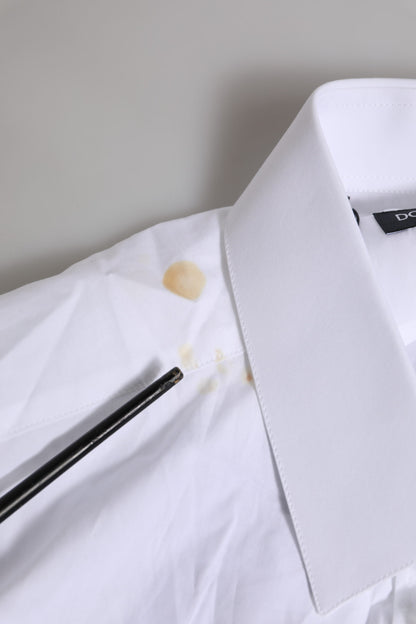 Dolce &amp; Gabbana wit katoenen MARTINI overhemd met lange mouwen voor formele gelegenheden