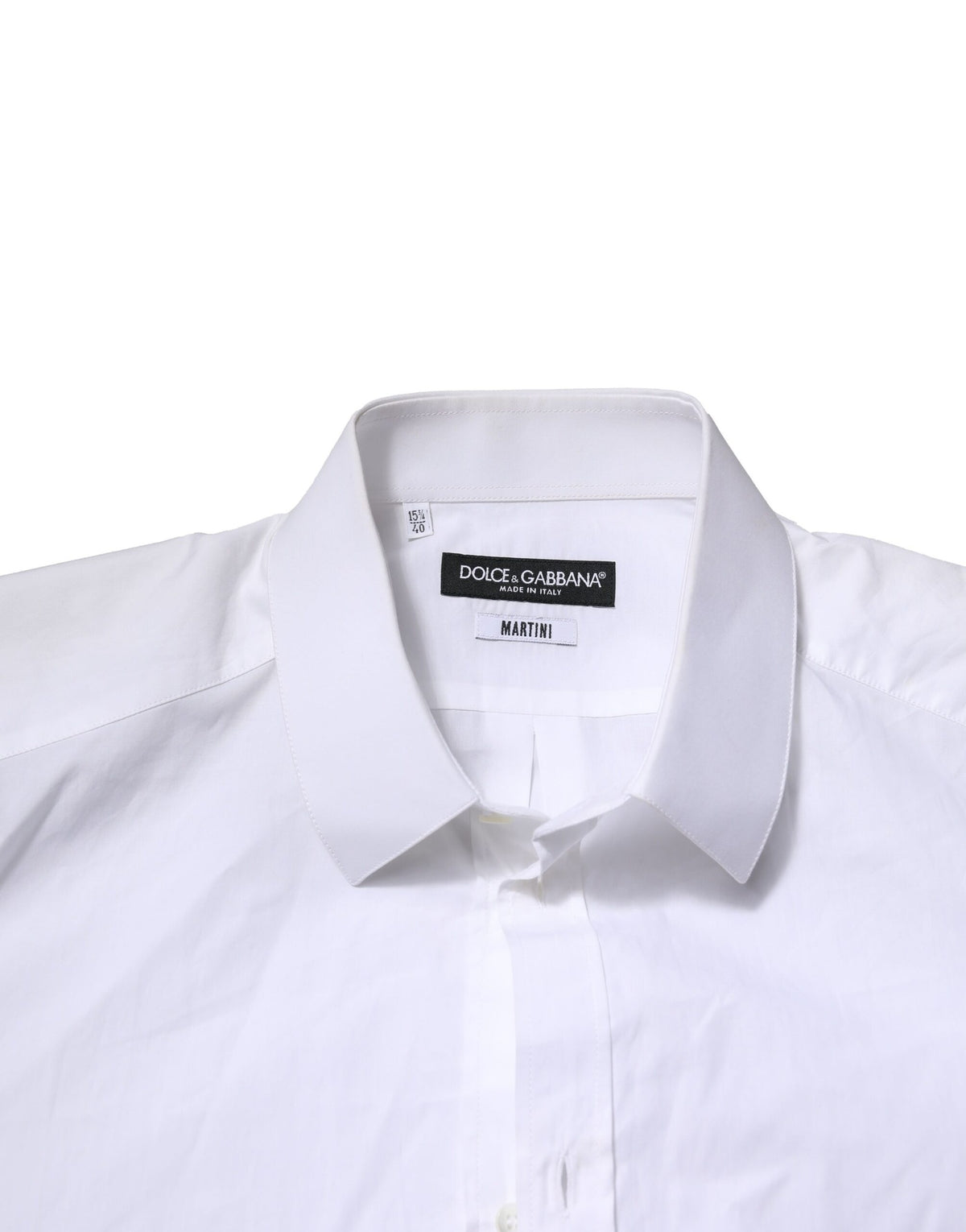 Chemise habillée à manches longues MARTINI en coton blanc de Dolce &amp; Gabbana