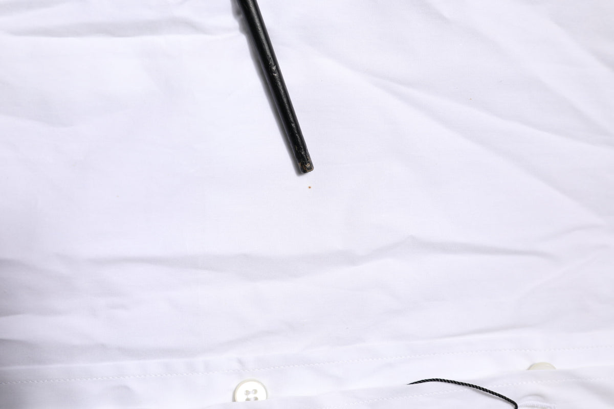 Chemise habillée à manches longues en coton blanc doré de Dolce &amp; Gabbana