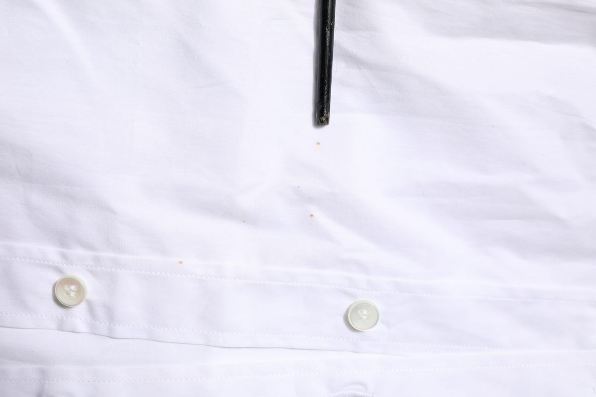 Chemise habillée à manches longues en coton blanc doré de Dolce &amp; Gabbana