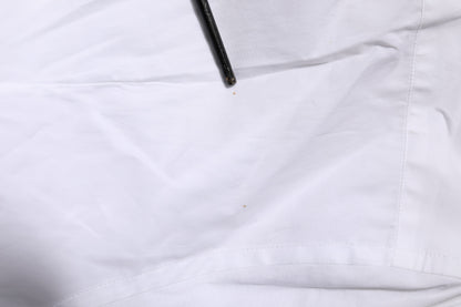 Dolce & Gabbana wit katoenen overhemd met gouden details en lange mouwen.