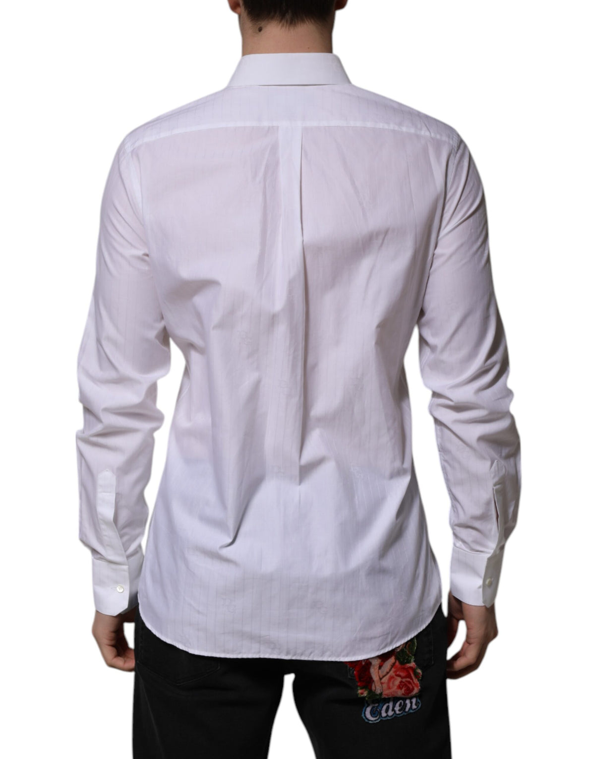 Chemise habillée à manches longues MARTINI en coton blanc de Dolce &amp; Gabbana