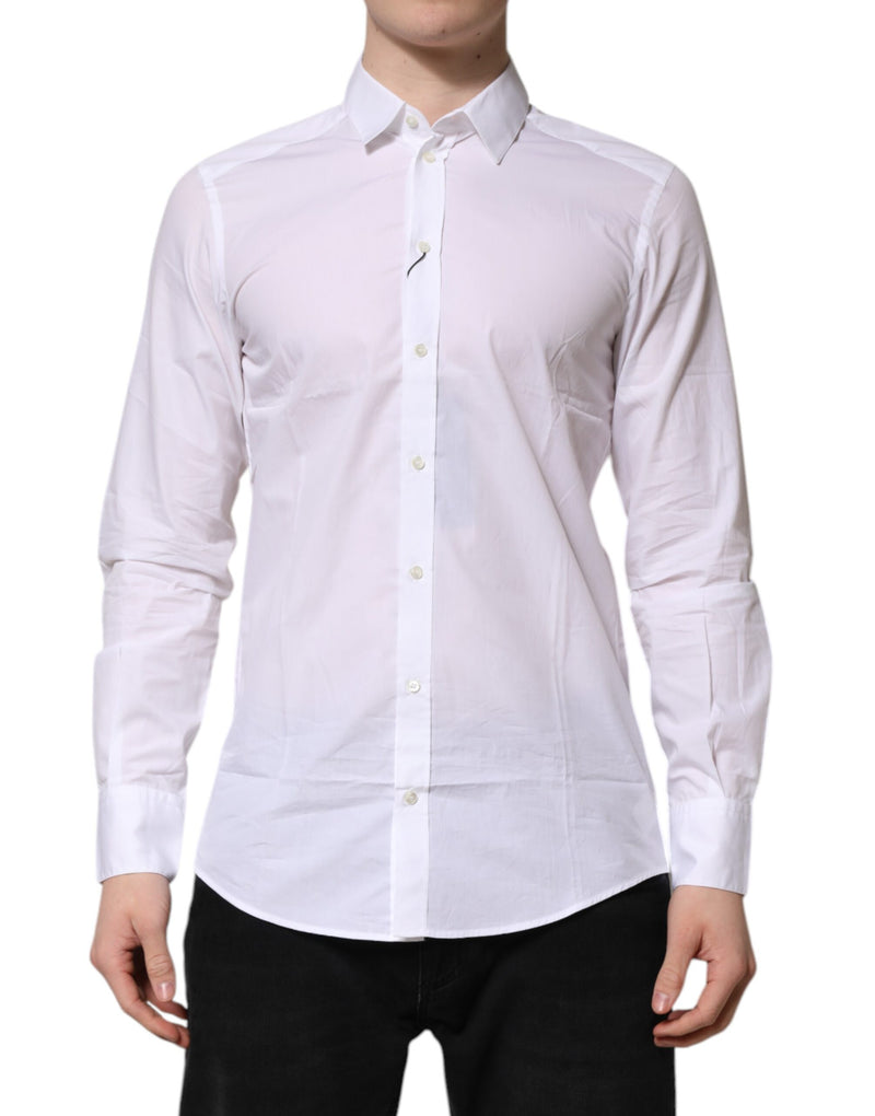 Dolce &amp; Gabbana wit overhemd met kraag en lange mouwen, formeel model.