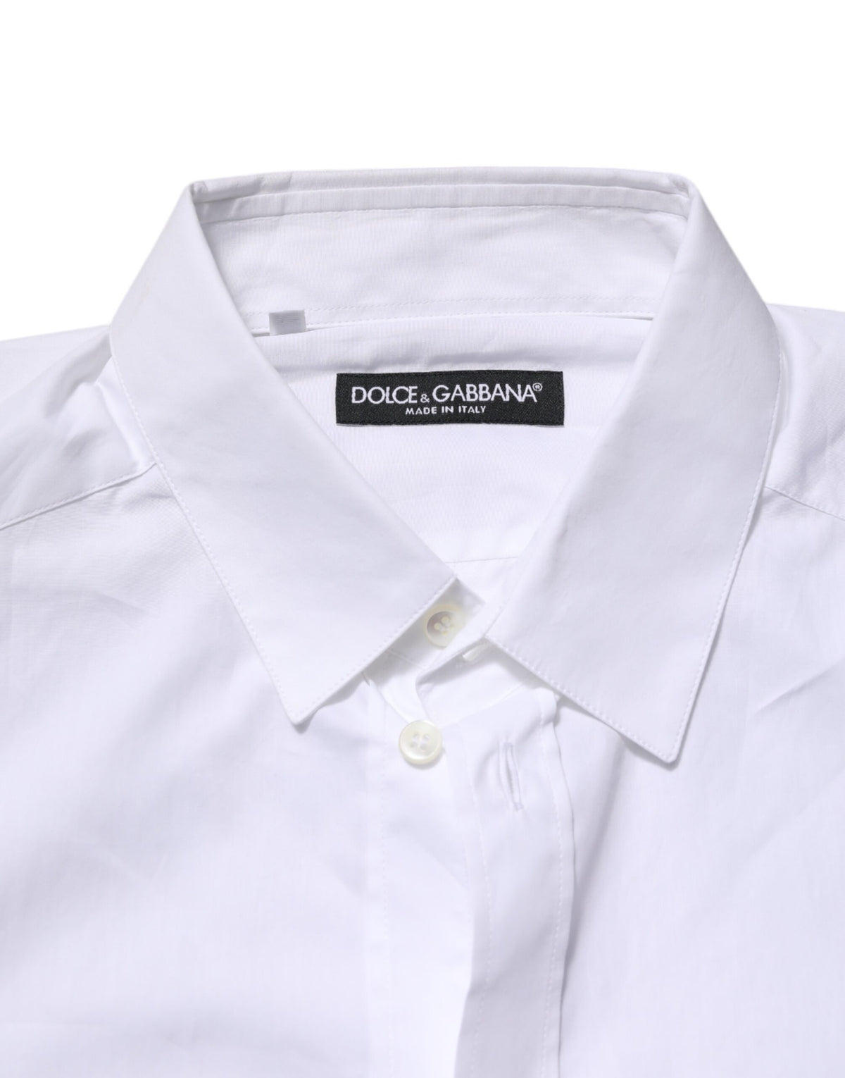 Chemise habillée à manches longues, col blanc, Dolce &amp; Gabbana