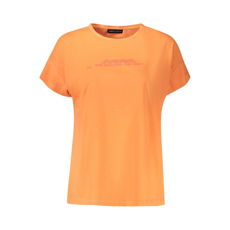 T-Shirt Femme Orange en Coton North Sails - Élégant et Confortable