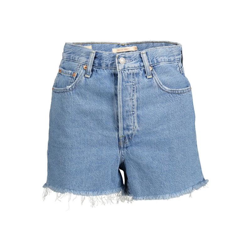 Levi's Blue Cotton Women Shorts - Essential Summer Style