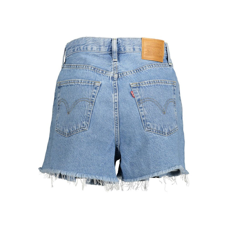 Levi's Blue Cotton Women Shorts - Essential Summer Style