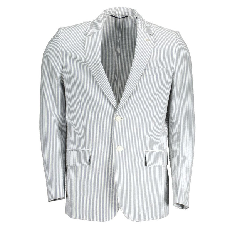 Gant Classic Long Sleeve White Cotton Men's Jacket
